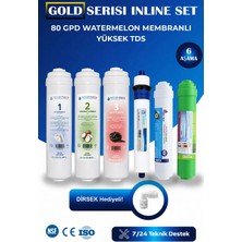 Watermelon GOLD Serisi Kapalı Kasa 6 Aşama Watermelon Membranlı PH Alkalin Takviyeli Filtre Bakım Seti