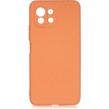 TeleZone Xiaomi Mi 11 Lite Kılıf Şık Leke Yapmayan Esnek Kadife Dolgulu Oxshan Premium Silikon Kapak