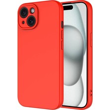 TeleZone iPhone 15 Plus Kılıf Şık Leke Yapmayan Esnek Kadife Dolgulu Oxshan Premium Silikon Kapak