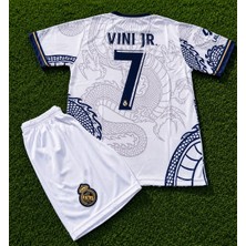 Breathless Real Madridd Beyaz Dragon Özel Tasarım Vini Jr. Çocuk Forması
