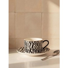 LC Waikiki Karışık Zebra Desenli Porselen Çay Fincanı 220 ml  (W6)