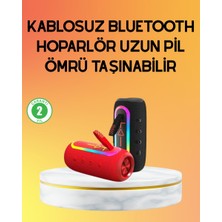 Ankaverse Yüksek Ses Kaliteli Kablosuz Hoparlör LED Işıklı