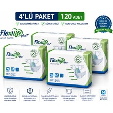 Flexi Life Plus Yetişkin Hasta Bezi Orta Boy (M) 30'lu x 4'lü Paket