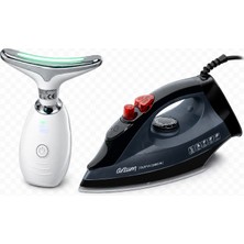 Arzum AR684 Olivya Buharlı Ütü 2400W, Siyah + Yüz Masaj Aleti Hediye