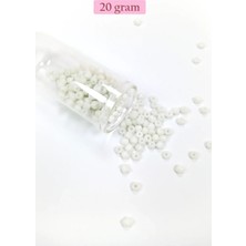 Teda Dökme Cam Kum Boncuk Büyük Boy (6/0) 4 mm - 20 Gram - Beyaz - BNC075 Teda Najmaddin