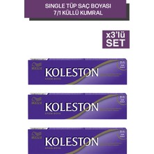 Wella Koleston Single Tüp Saç Boyası 7/1 Küllü Kumral X3 Adet