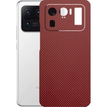 Kapps Xiaomi Mi 11 Ultra ile Uyumlu Fiber Serisi Premium Arka Kapak Kaplama(Kenarlar Yoktur!)
