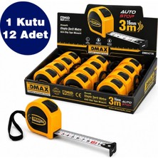 Dmax Prof Stoplu Şerit Metre 3MT*16MM, 12 Adet, 1 Koli