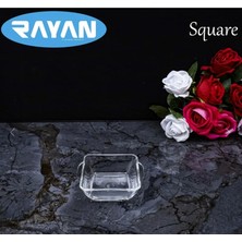 Teda Square Tekli Kare Cam Kahvaltılık Kase ROYALEKS-81485 Teda Najmaddin