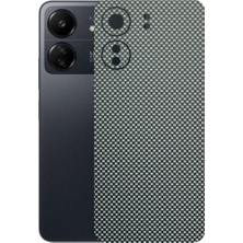 Kapps Poco C65 ile Uyumlu Fiber Serisi Premium Arka Kapak Kaplama(Kenarlar Yoktur!)