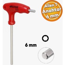 Eltos ETA006 T Tipi Altı Köşe 6 mm T Alyan Anahtar Allen Anahtar 6 mm