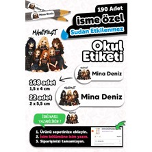 Msticker 190 Adet Kişiye Özel Okul Etiketi Isimli Kalem Defter Suluk Etiket Dayanıklı Etiket Manifest