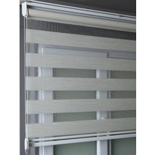 Bizden Perde Kırık Beyaz Bambu Zebra Stor Kaliteli Güneşlik Perdeler