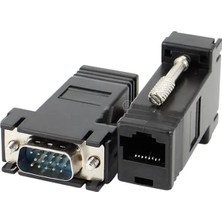 Sh Powermaster VGA Extender RJ45 Cat5/cat6/cat7 Uzatıcı Çevirici (2'li Paket) Sh Najmaddin
