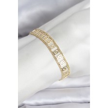 316L Çelik Gold Renk Labirent Model Kadın Bileklik