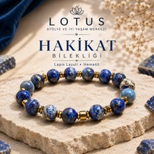 Lotus Atölye ve İyi Yaşam Merkezi 💎 Hakikat Premium Bilekliği – %100 Doğal Lapis Lazuli & Hematit Taşlı Kadın & Erkek Bileklik