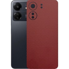 Kapps Poco C65 ile Uyumlu Fiber Serisi Premium Arka Kapak Kaplama(Kenarlar Yoktur!)