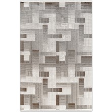 Atlas Halı Dore Kahverengi Gri Modern Salon ve Oturma Odası Halısı - DU09A