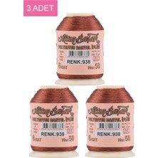 Teda 3 Adet Altınbaşak Oya ve Dantel Ipi 20 gr - Royaleks - No: 938 Teda Najmaddin