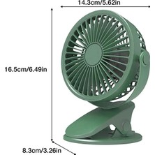 Nevarsa2023 USB Kablolu Mini Fan Standlı Mandallı  Model Tatilde Kampda Evde  Oynar Başlık 2 Kademeli Üflemeli