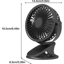 Nevarsa2023 USB Kablolu Mini Fan Standlı Mandallı  Model Tatilde Kampda Evde  Oynar Başlık 2 Kademeli Üflemeli