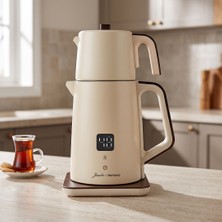 Jumbo x Homend Cooltouch 1793H Çay Makinesi 1 Litre Krem Renkli Plastik Malzeme ile Uzun Süre Sıcak Tutma