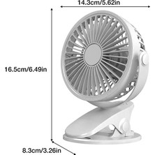 Nevarsa2023 USB Kablolu Mini Fan Standlı Mandallı  Model Tatilde Kampda Evde  Oynar Başlık 2 Kademeli Üflemeli