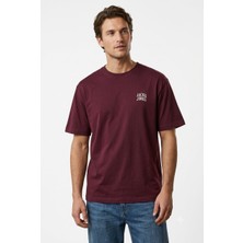 Jack & Jones Erkek Bisiklet Yaka Gögüs Baskili Tisört - Noge