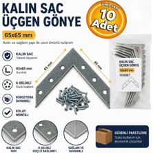 Beşel No:8 Kalın Sac Gönye Üçgen Köşeli No:8 65X65 mm Sac Gönye (10 Adet)