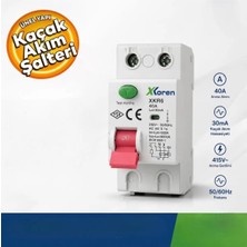 Xkoren Xkr6 Kaçak Akım Koruma Şalteri 2P/40A Kaçak Akım Şalteri