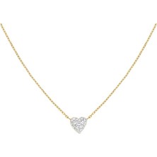 Rosefield JNPHG.J1273 Altın Renk Pave Kalp  Çelik Kolye