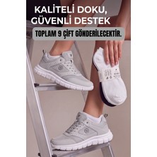 Liarca Velocto 9 Çift Özel Yıkanmış Parfümlü Pamuklu Bilek Boy Unisex Çorap Seti