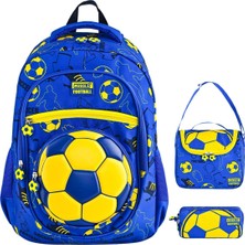 Muggle Bubbles Football Teams Sarı Lacivert Okul Çantası Üçlü Set