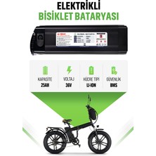 Global Batarya Elektrikli Bisiklet Bataryası 36V 25AH Li-Ion Pil Mega Kapasite (Evrensel Kasa) - Menzil Upgrade