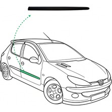 WPI Ön Sağ Kapı Çıtası Peugeot 206 98>10 - Oem : 8545.Q8 / 2839751
