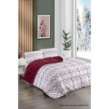 Ely Parker Renkli Desenli Tek Kişilik Yorgan Peluş Çift Taraflı Yastık Kılıflı (Çarşafsız) 04