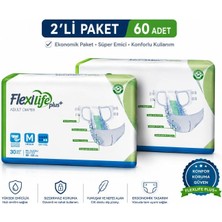 Flexi Life Plus Yetişkin Hasta Bezi Orta Boy (M) 30'lu x 2'li Paket