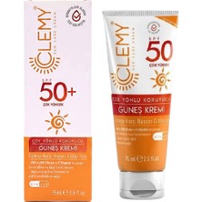 Clemy Çok Yönlü Koruyucu Güneş Kremi Güneşe Karşı Hassas Ciltler Için SPF50+ 75 ml