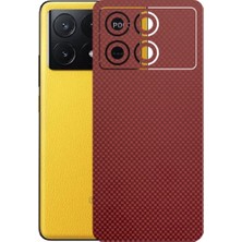 Kapps Poco X6 Pro ile Uyumlu Fiber Serisi Premium Arka Kapak Kaplama(Kenarlar Yoktur!)