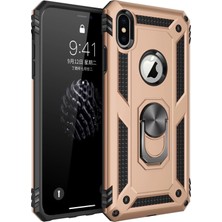 Ankaverse®  iPhone x Kılıf Sofya Yüzüklü Silikon Kapak - Gold