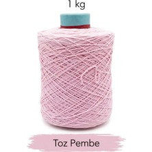 Bevella Macrame Cord 2 mm 1 kg Ince Zincir Cotton, Makrome Ipi Toz Pembe Renk