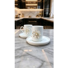 Ankaverse Kirlinova® Yeşil Çiçek 2'li Porselen Fincan Takımı