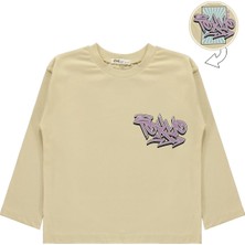 Civil Boys Tokyo Baskılı 10-13 Yaş Sweatshirt  - Koyu Taş Rengi