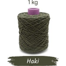 Bevella Macrame Cord 2 mm 1 kg Ince Zincir Cotton, Makrome Ipi Haki Renk