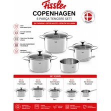 Fissler Copenhagen 9 Parça Cam Kapak Tencere Seti