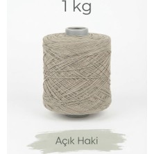 Bevella Macrame Cord 2 mm 1 kg Ince Zincir Cotton, Makrome Ipi Açık Haki Renk
