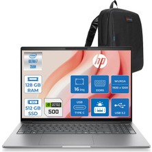 Hp Zbook 8 G2I Ws Intel Core Ultra7 356H Aı 128GB Ddr5 512GB SSD 6GB/RTXPRO500 Blackwell  16 Inç Wuxga (1920 x 1200) IPS 400NIT Freedos Taşınabilir Mobil Iş Istasyonu WSDN5Z2EAF37+ZETTAÇANTA