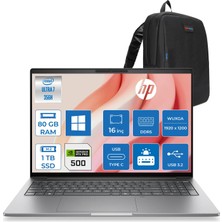 Hp Zbook 8 G2I Ws Intel Core Ultra7 356H Aı 80GB Ddr5 1tb SSD 6GB/RTXPRO500 Blackwell  16 Inç Wuxga (1920 x 1200) IPS 400NIT WIN11HOME Taşınabilir Mobil Iş Istasyonu WSDN5Z2EAH28+ZETTAÇANTA
