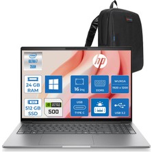 Hp Zbook 8 G2I Ws Intel Core Ultra7 356H Aı 24GB Ddr5 512GB SSD 6GB/RTXPRO500 Blackwell  16 Inç Wuxga (1920 x 1200) IPS 400NIT WIN11PRO Taşınabilir Mobil Iş Istasyonu WSDN5Z2EAP07+ZETTAÇANTA