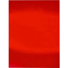 Bigibu Aynalı Metalik Metalize Fon Kartonu Kırmızı 50x70cm 10 Adet (Tek Renk)